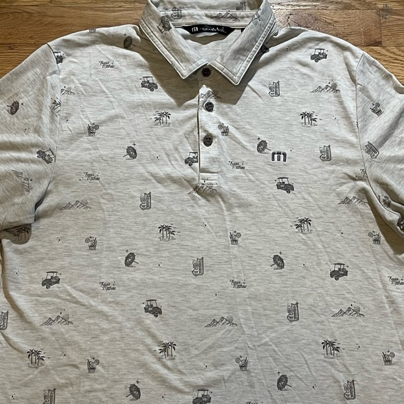 TRAVIS MATHEW Stolen Time Tropical Print Golf Polo men size large - Picture 6 of 11